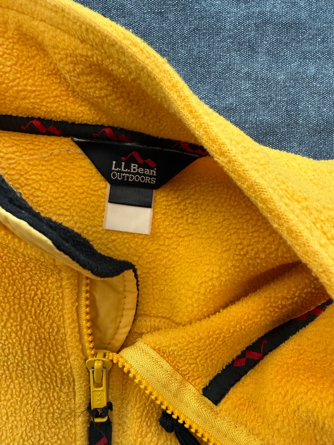 (L) 80s 엘엘빈 헤비 플리스 풀오버 옐로우 상품이미지2