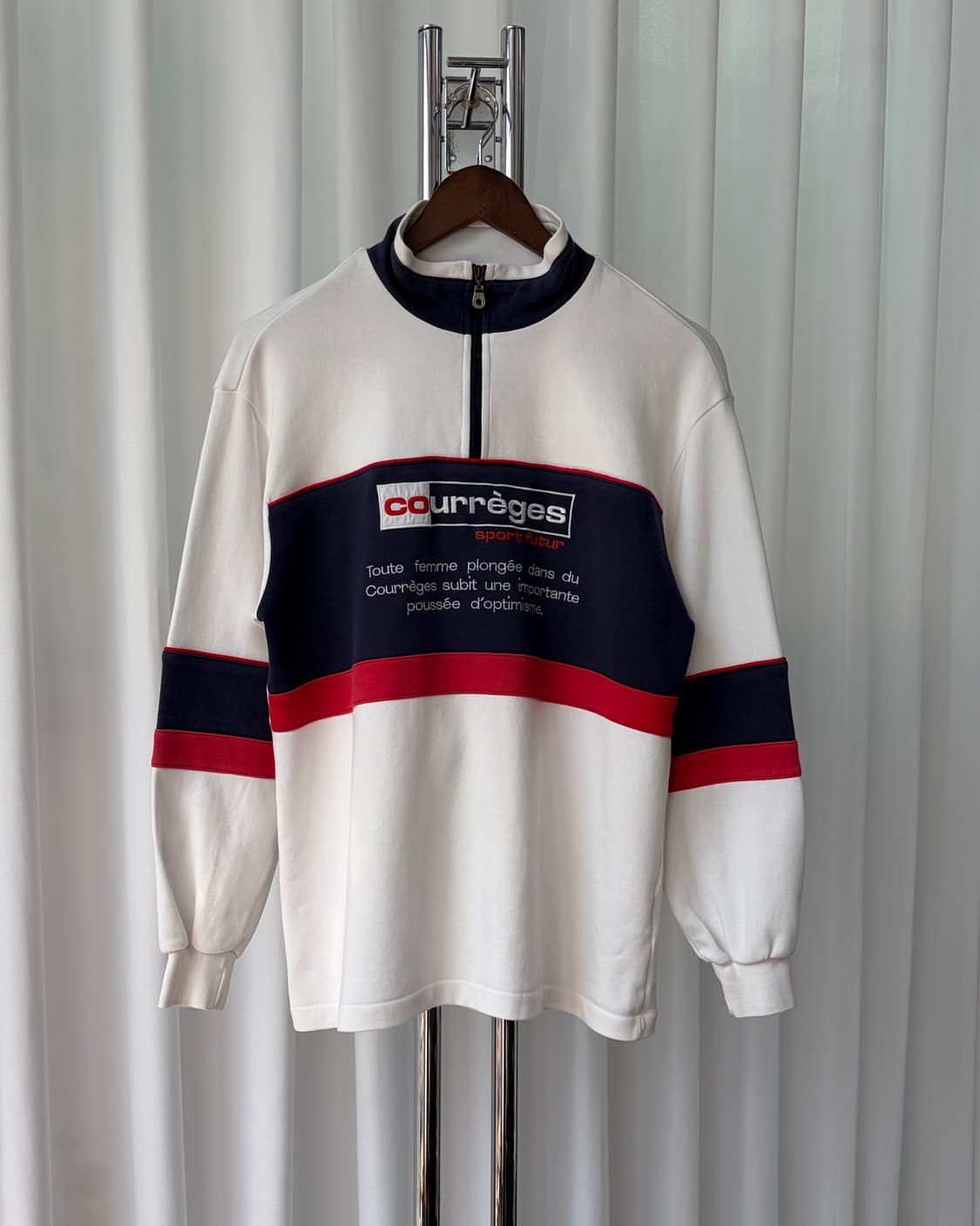 [M]Courrèges 꾸레쥬 스포츠 하프 집업 맨투맨 상품이미지2