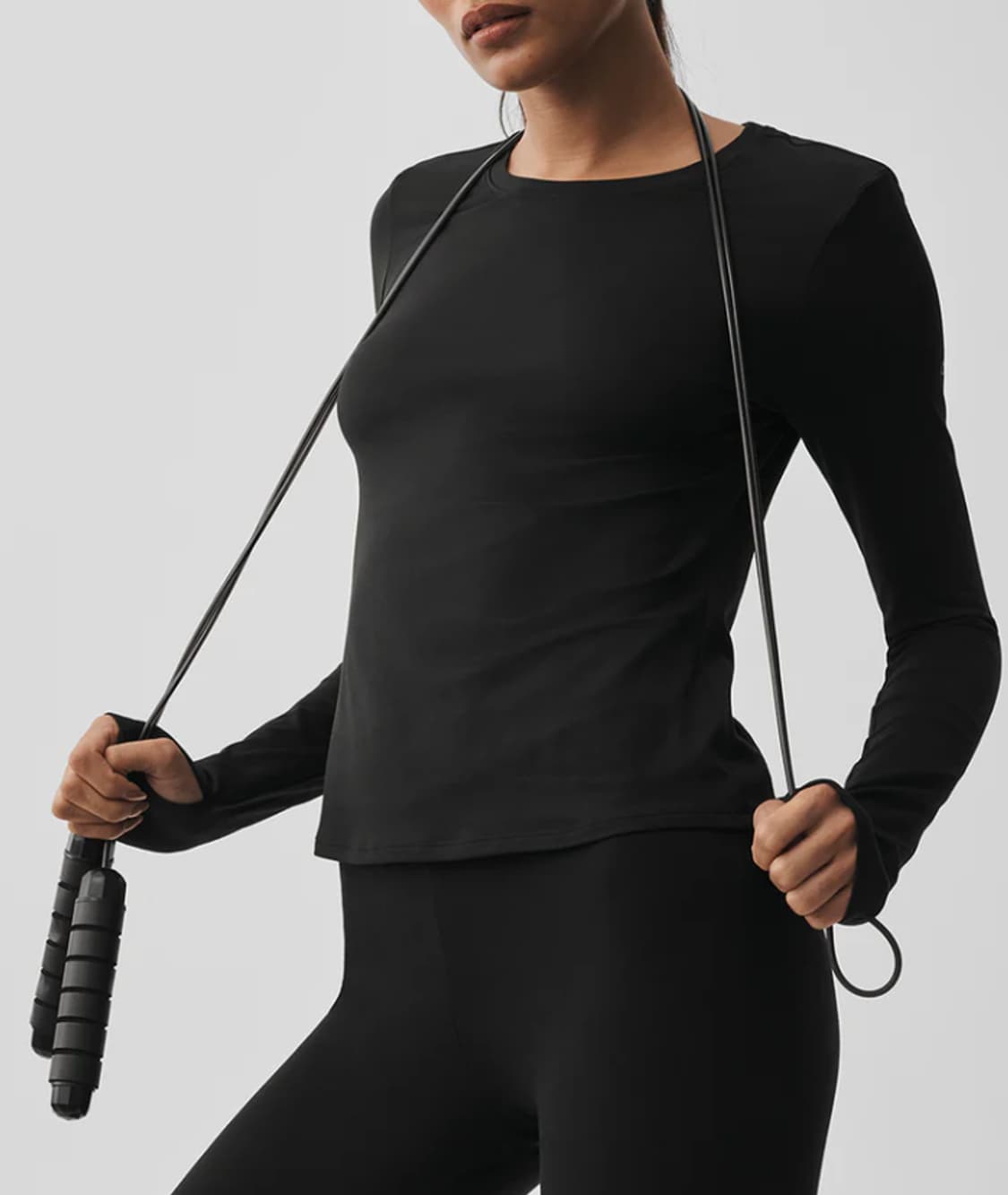 (새상품) 알로요가 알로소프트 피트니스 긴팔 블랙 S 상품이미지1