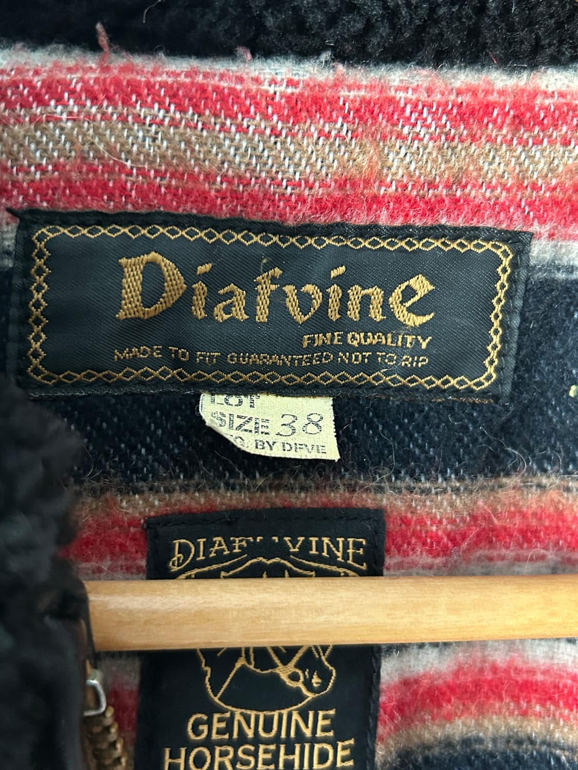 디아프바인 그리즐리 레더 자켓 블랙 / M 상품이미지6