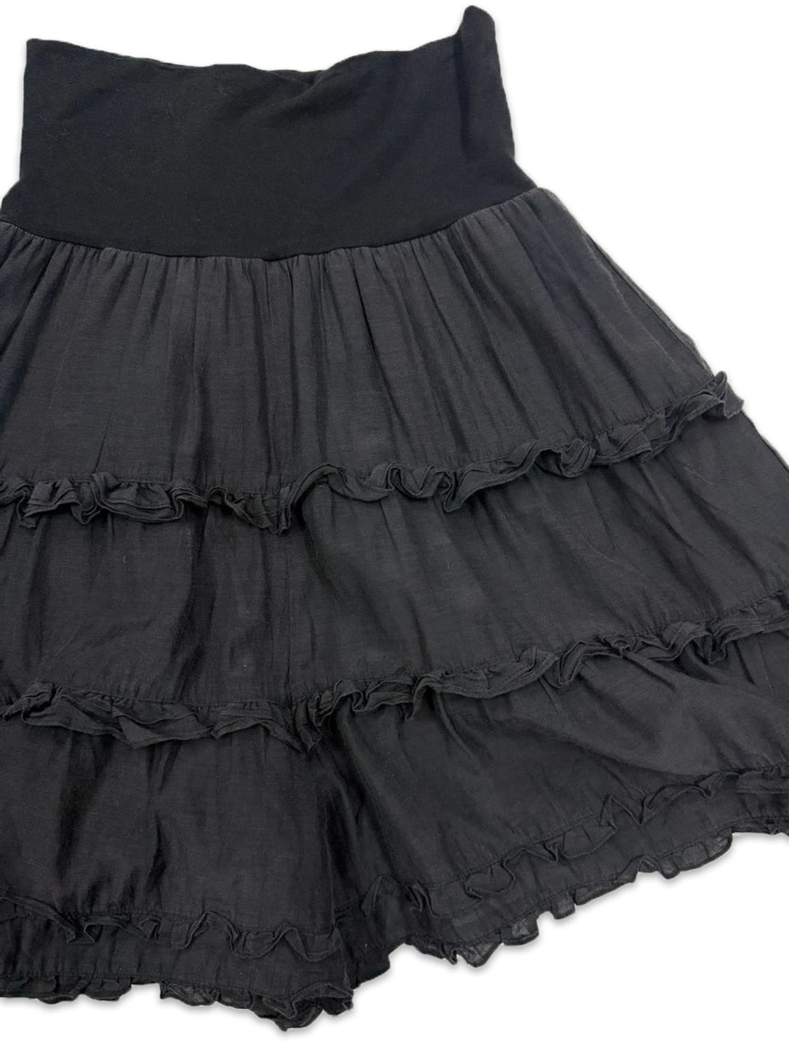 빈티지 블랙 프릴 하프 팬츠 상품이미지3