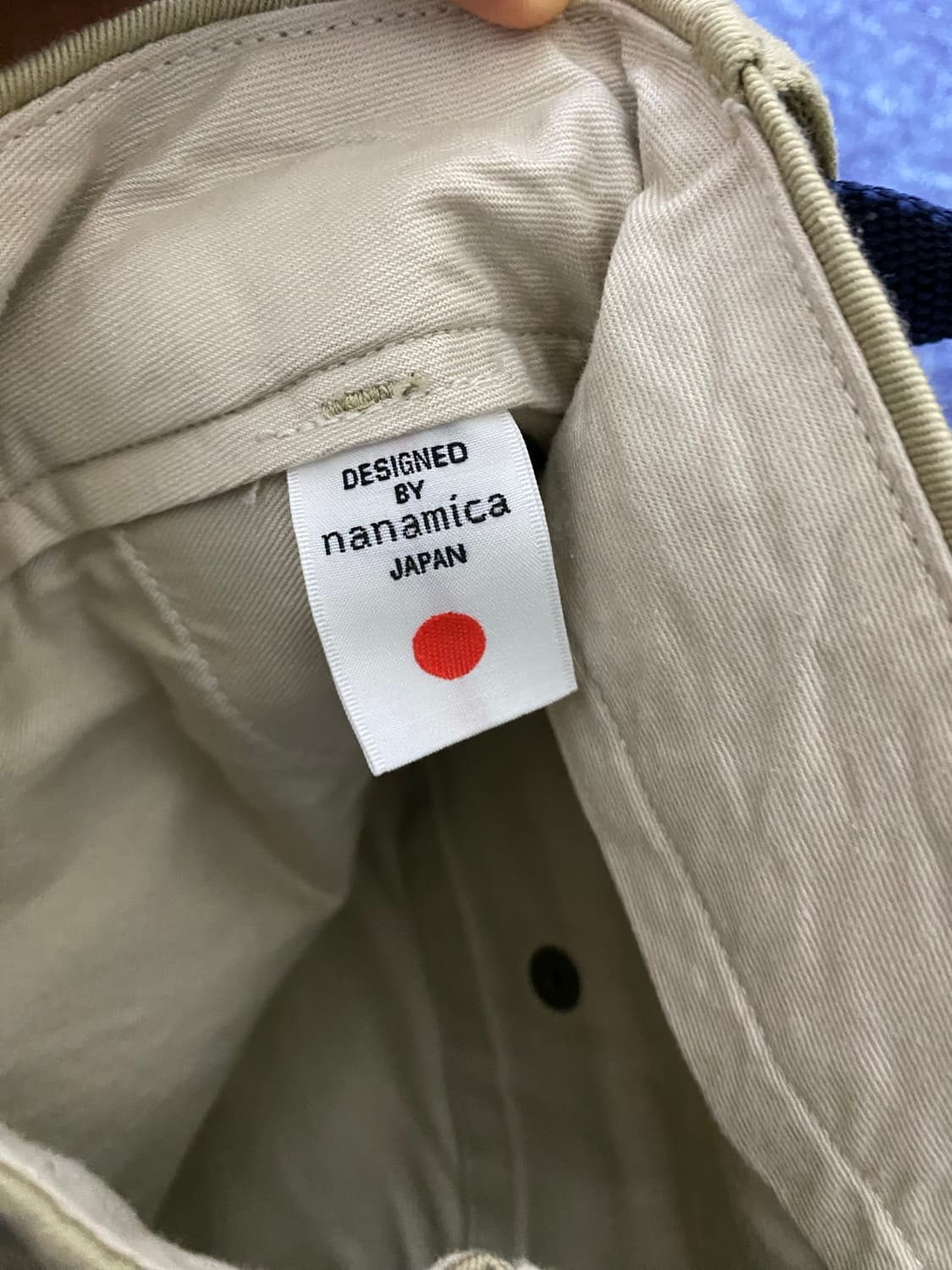 나나미카 와이드 치노 팬츠 카키 36 + 테크 벨트 네이비 상품이미지2