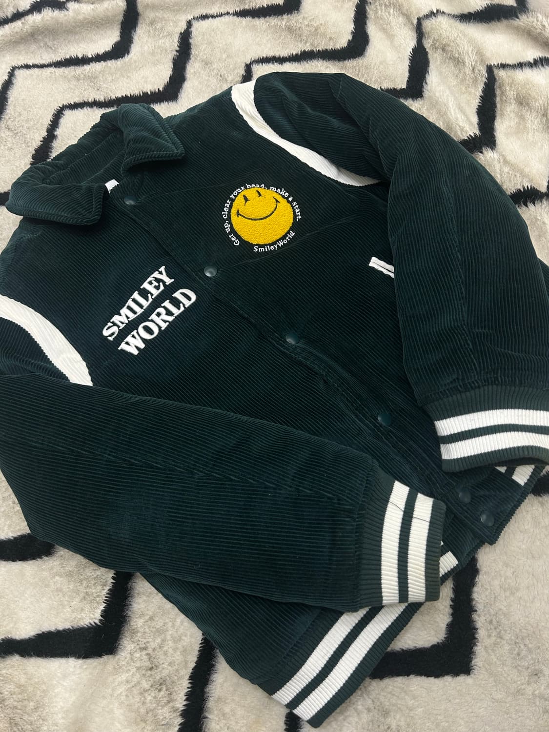 [L]W.스탠다드 오버핏 코듀로이 바시티 점파 상품이미지2