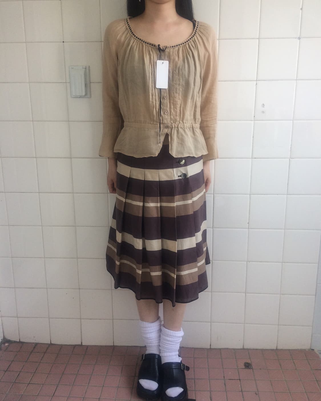 Tied point blouse 상품이미지1