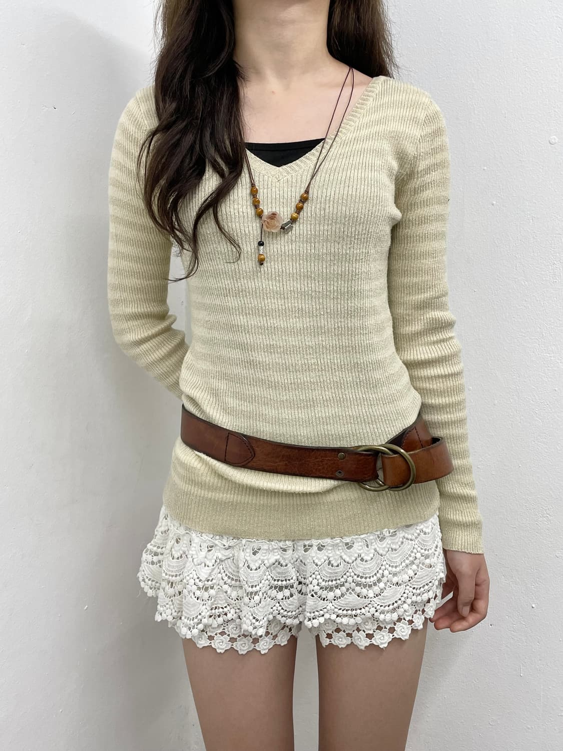 라떼모리 스트라이프 글리터 니트 상품이미지2