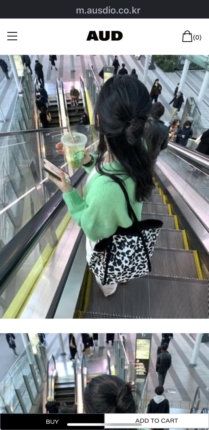 아우스디오 [리버시블/ 미니] 호피 쇼퍼백 상품이미지7