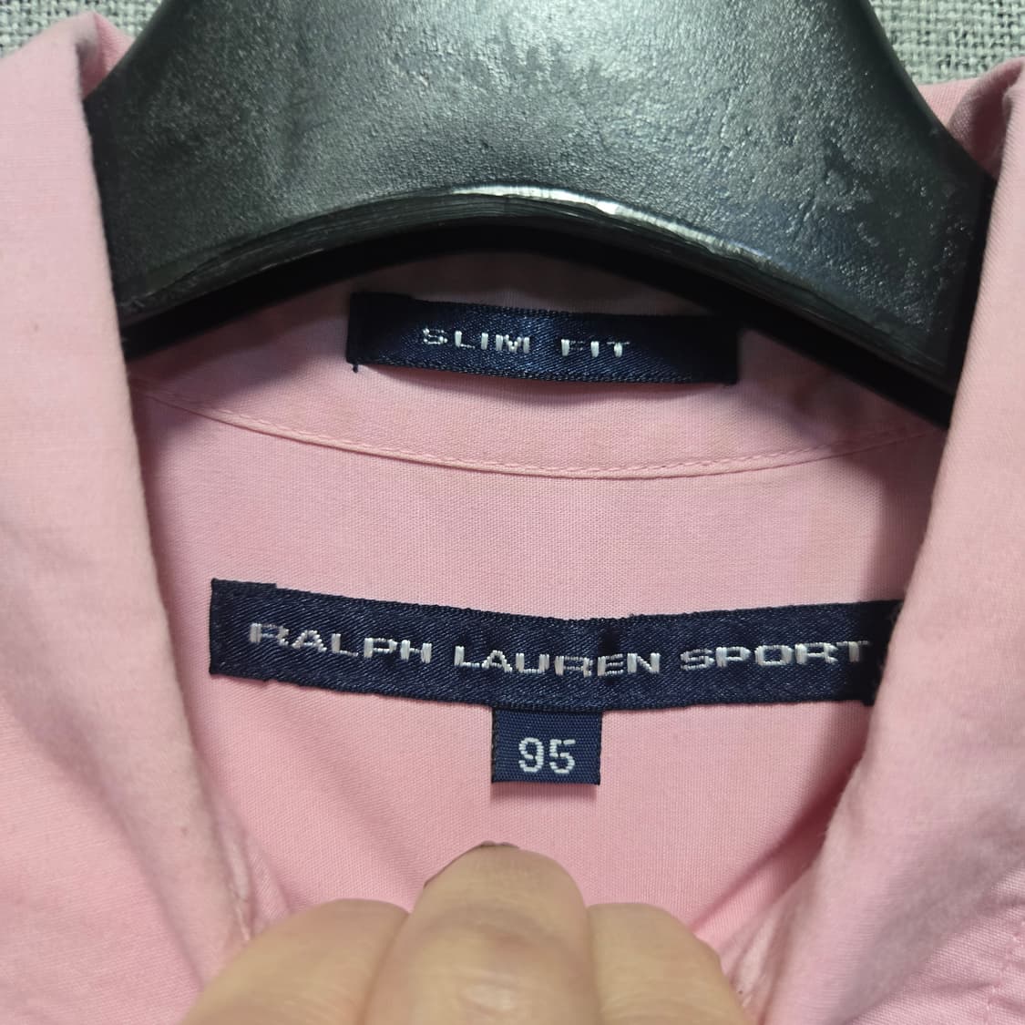 랄프로렌스포츠  슬림핏 핑크 셔츠 긴팔 여성  상품이미지4