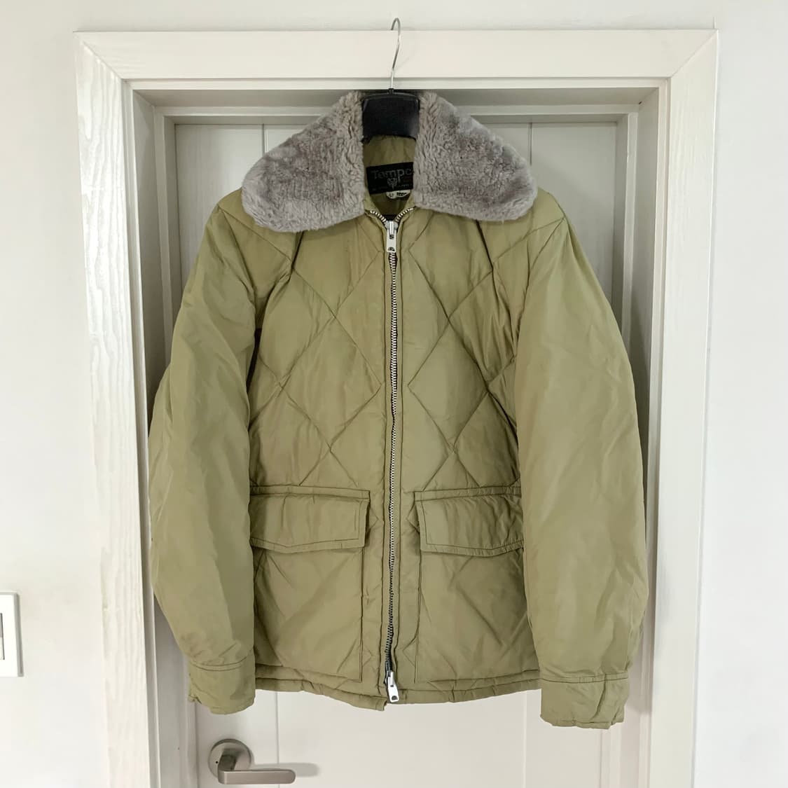 Tempco 템포 빈티지 퍼 패딩 구스다운 자켓 미국제 usa 콜림보 상품이미지1