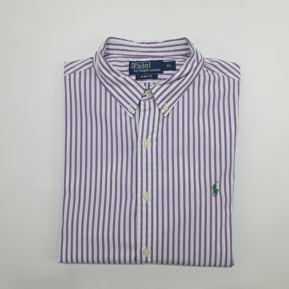 CN374 XL 폴로 랄프로렌 라벤더 스트라이프 긴팔 셔츠 남방 상품이미지8