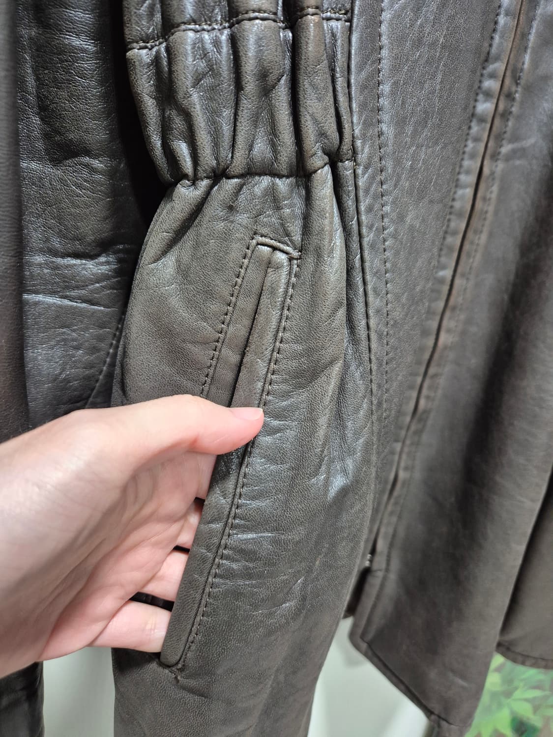 (세일)byblos 이태리명품 브라운 양가죽 자켓 상품이미지4