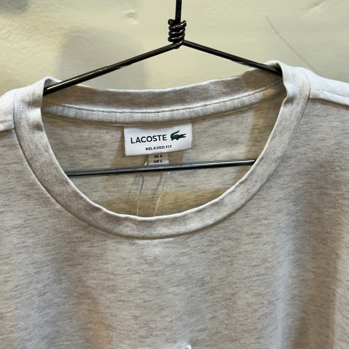라코스테 빅로고 맨투맨 티셔츠 회색 L 상품이미지3