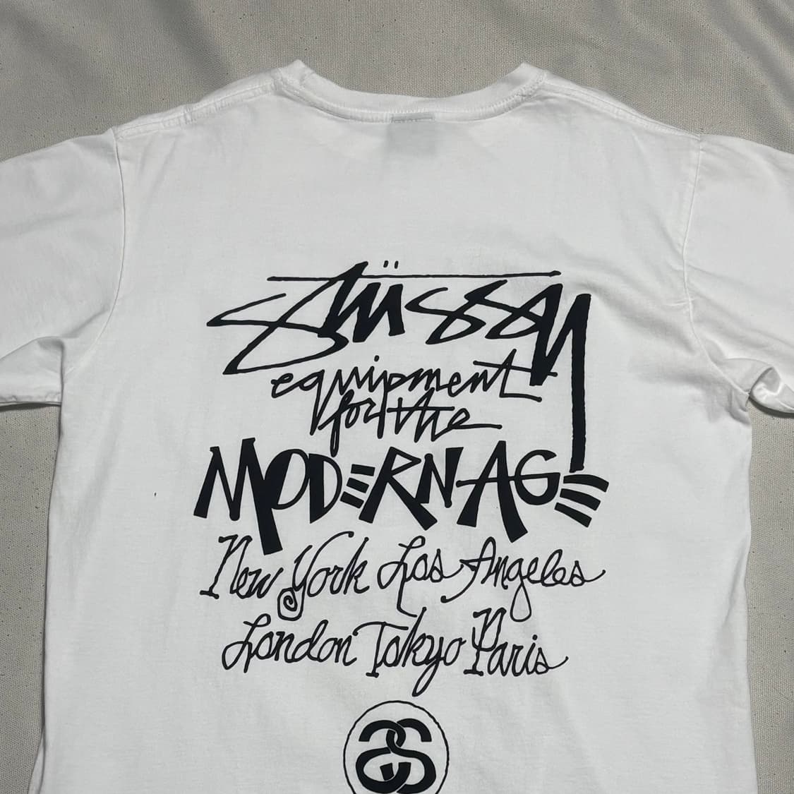 L 스투시 모던 에이지 화이트 반팔 티셔츠 상품이미지1