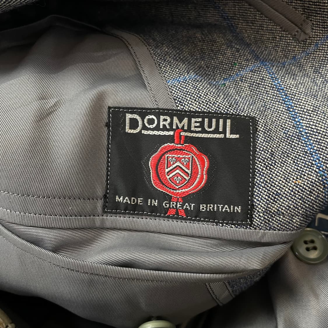Dormeuil 그레이 블루 체크 싱글 코트 상품이미지5