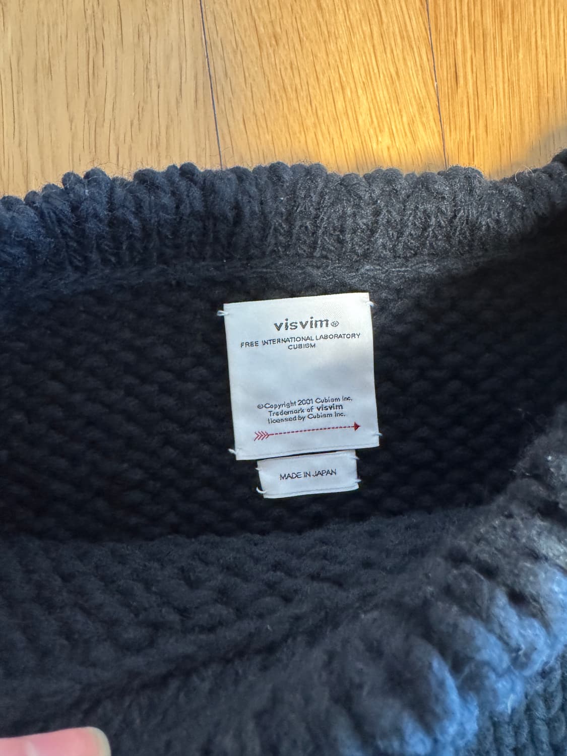 비즈빔 22aw 엠플러스 보트넥 니트 블랙 상품이미지2