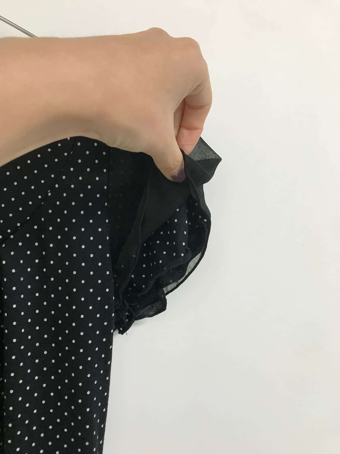 빈티지 도트 프릴 티셔츠 상품이미지4
