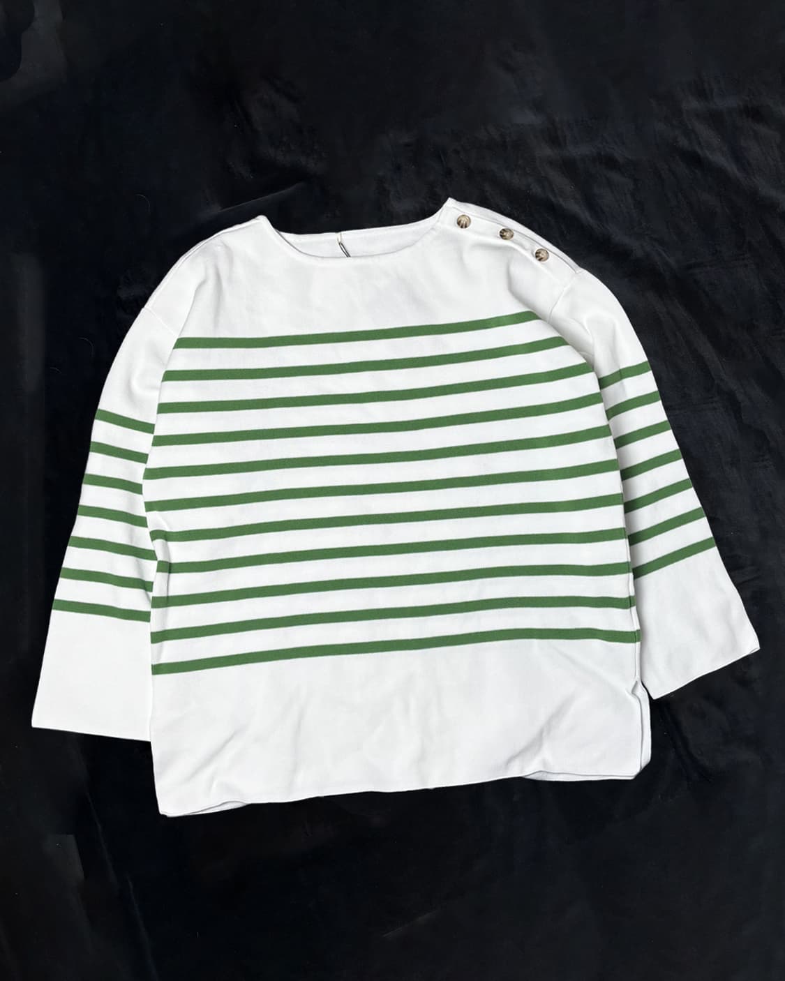 일본빈티지 그린 스프라이프 맨투맨 상품이미지1