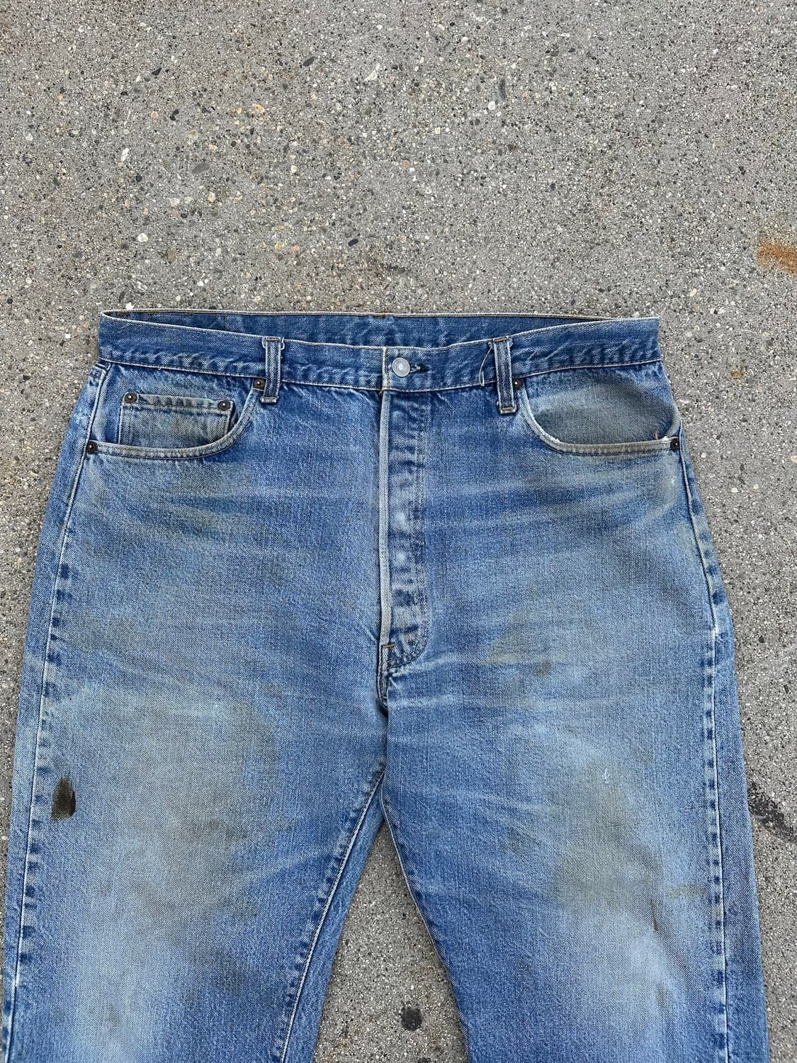 70s USA 빈티지 리바이스 501 66후기 셀비지 데님 팬츠 상품이미지2
