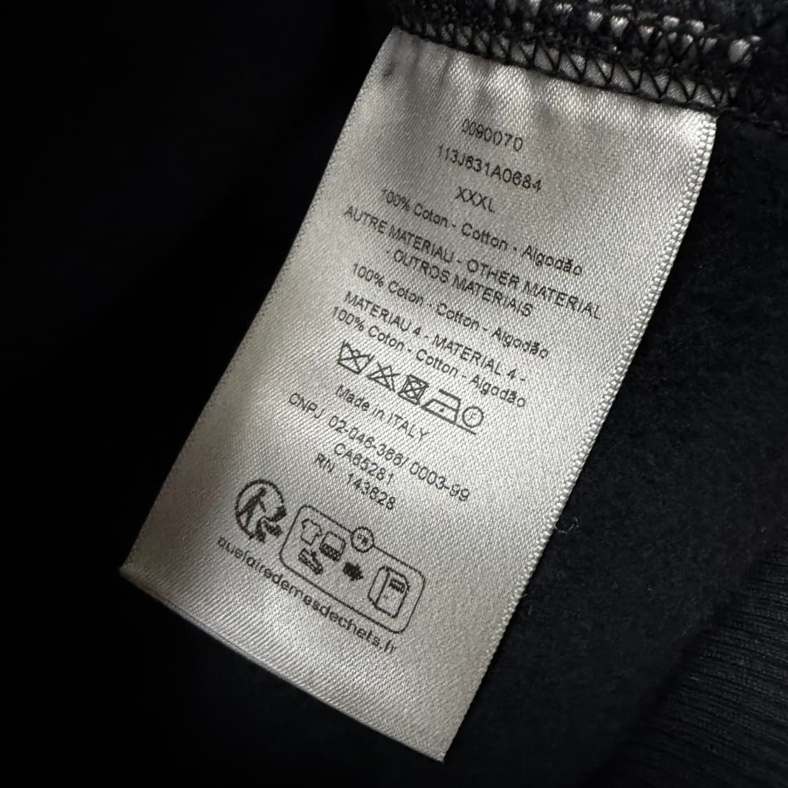 [S+급/3XL] 25SS 디올 오블리크 코튼 테리 후드티 블랙 상품이미지6