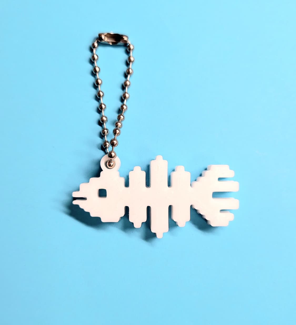 스켈레톤 물고기 8비트 키링 키체인 상품이미지1