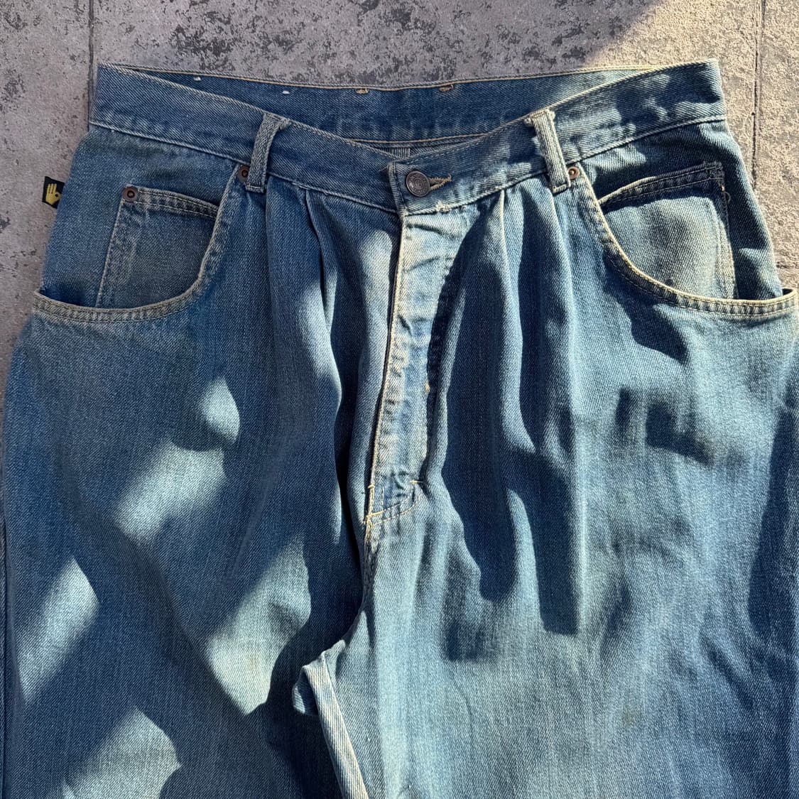 80s Sasson USA 로고 데님 배기 팬츠 상품이미지4