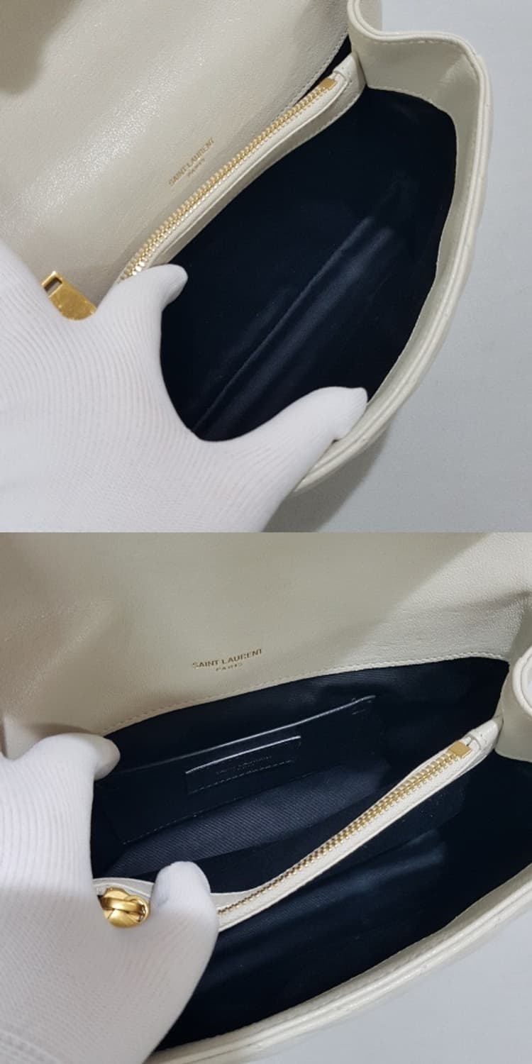 생로랑 블랑 빈티지 컬리지 모노그램 사첼백 미디움 600279 상품이미지9