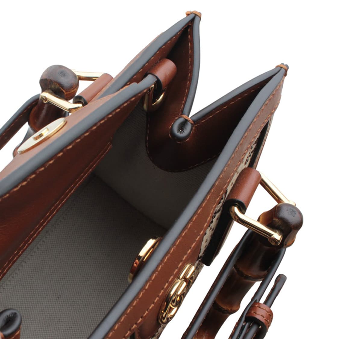 구찌 미니 뱀부 토트 겸 크로스백 한정판 상품이미지5