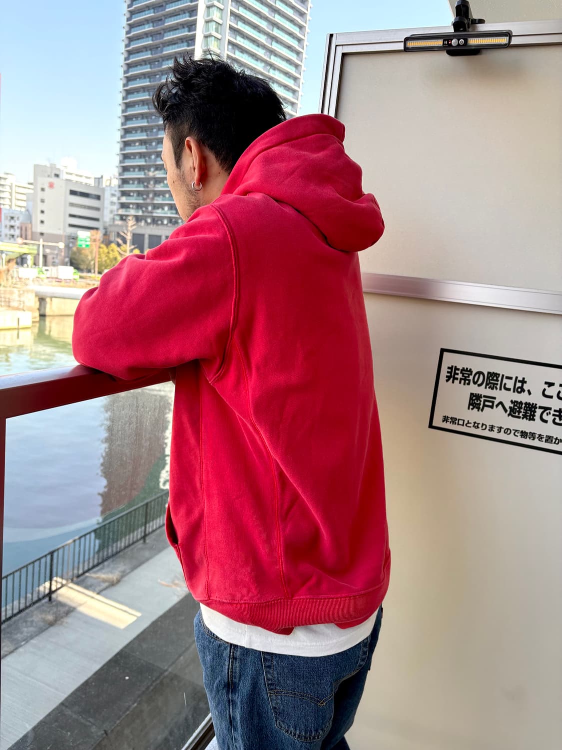 챔피언 후드티 레드  상품이미지3