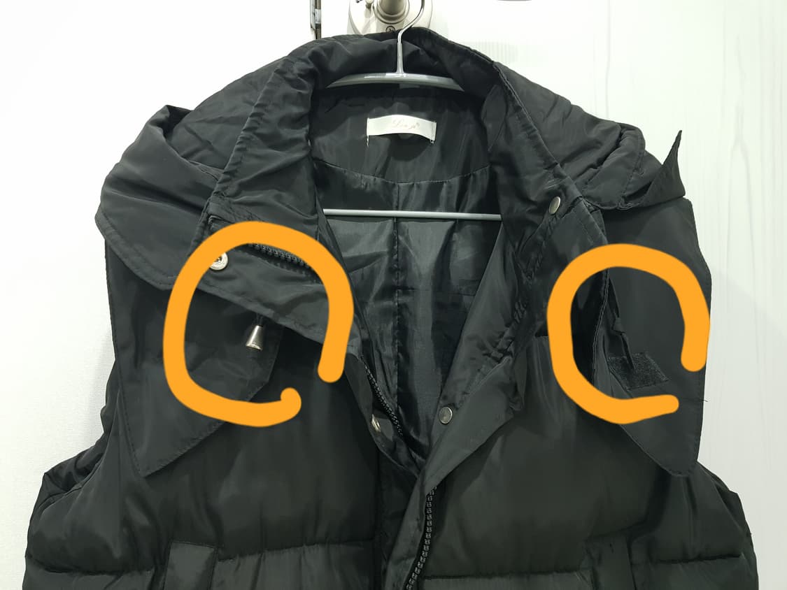 블랙 롱패딩 조끼 상품이미지4