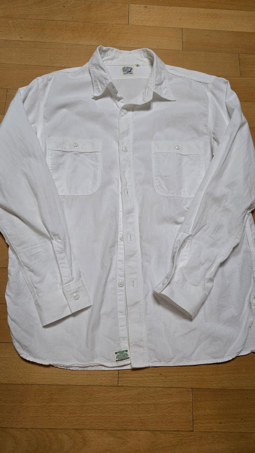 오어슬로우 화이트 샴브레이 셔츠 5 상품이미지1