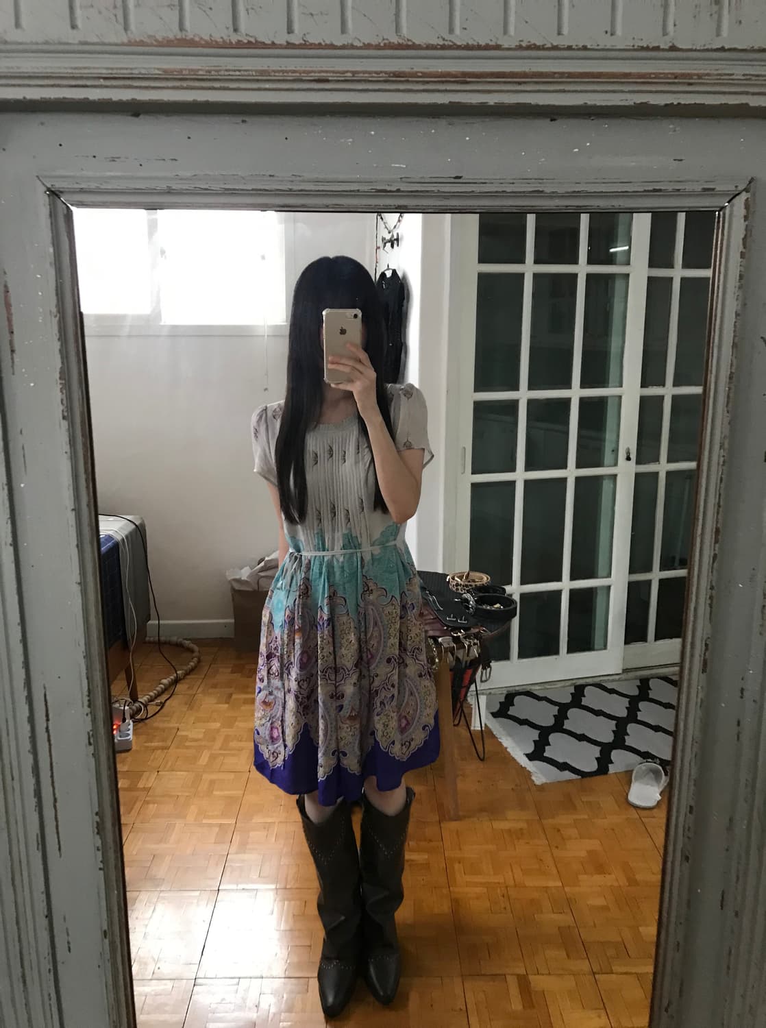 vintage pattern one-piece  상품이미지1