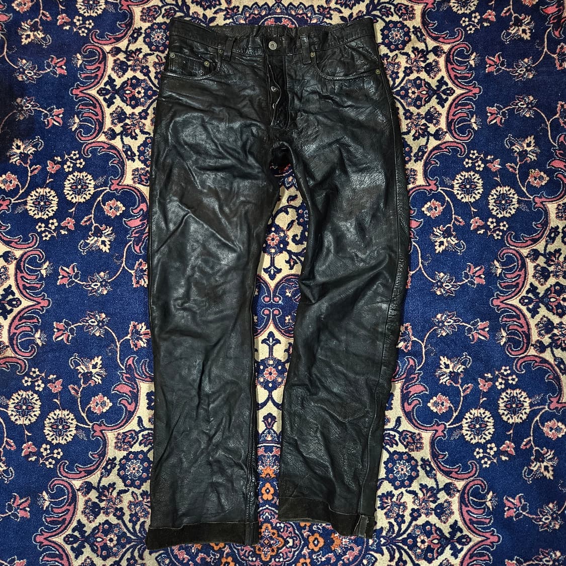 USA 아메리칸 빈티지 버팔로레더 스웨이드 롤업 팬츠 35 size 상품이미지1