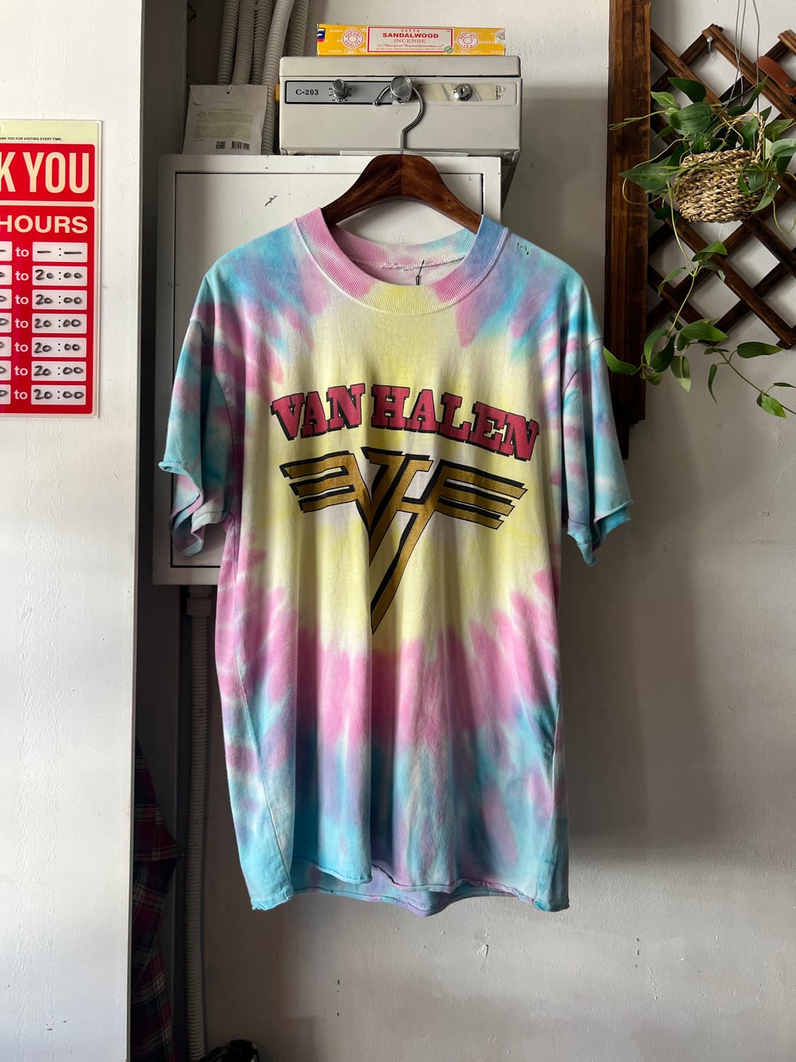 [L]1995 VAN HALEN 반 헤일런 투어 타이다이 티셔츠 상품이미지2