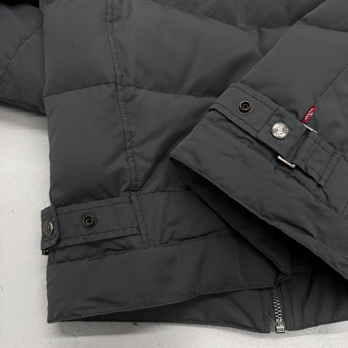 리바이스 바이커 레더도킹 숏 패딩 카키 상품이미지4