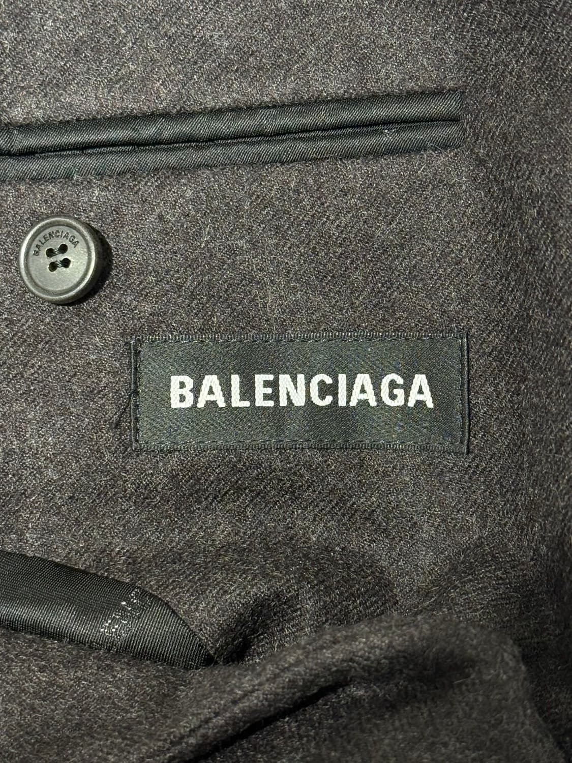 발렌시아가 차콜 캐시미어 블레이저 자켓  상품이미지7
