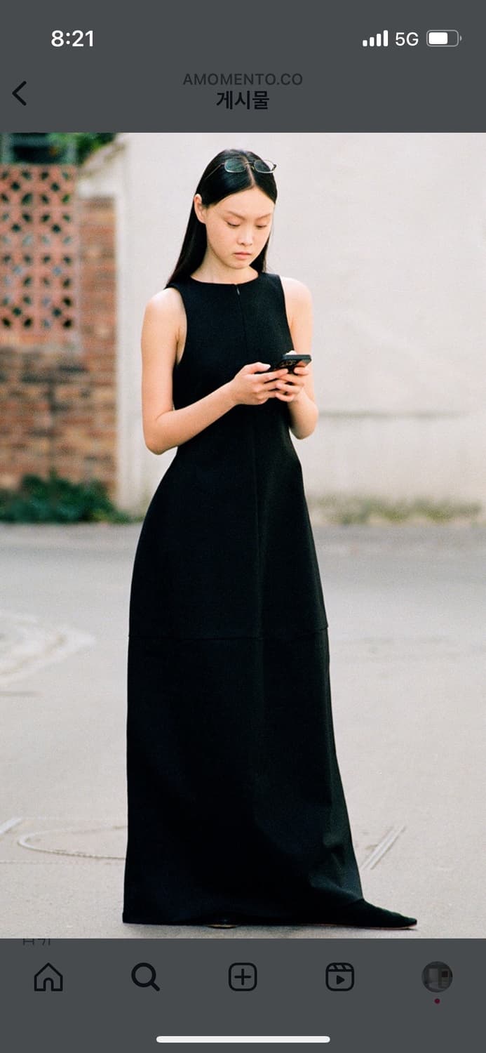 [새상품급]아모멘토 아워글래스 원피스 블랙드레스 상품이미지1