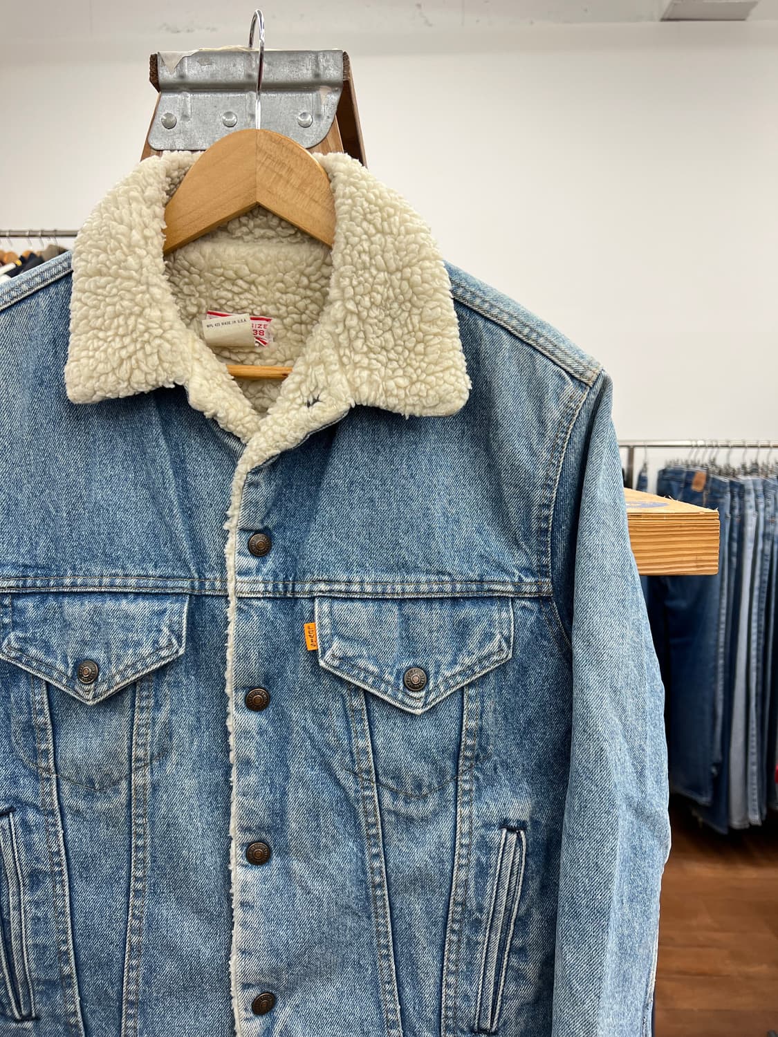 (95)70s 리바이스 오렌지탭 데님 쉐르파 자켓 상품이미지4