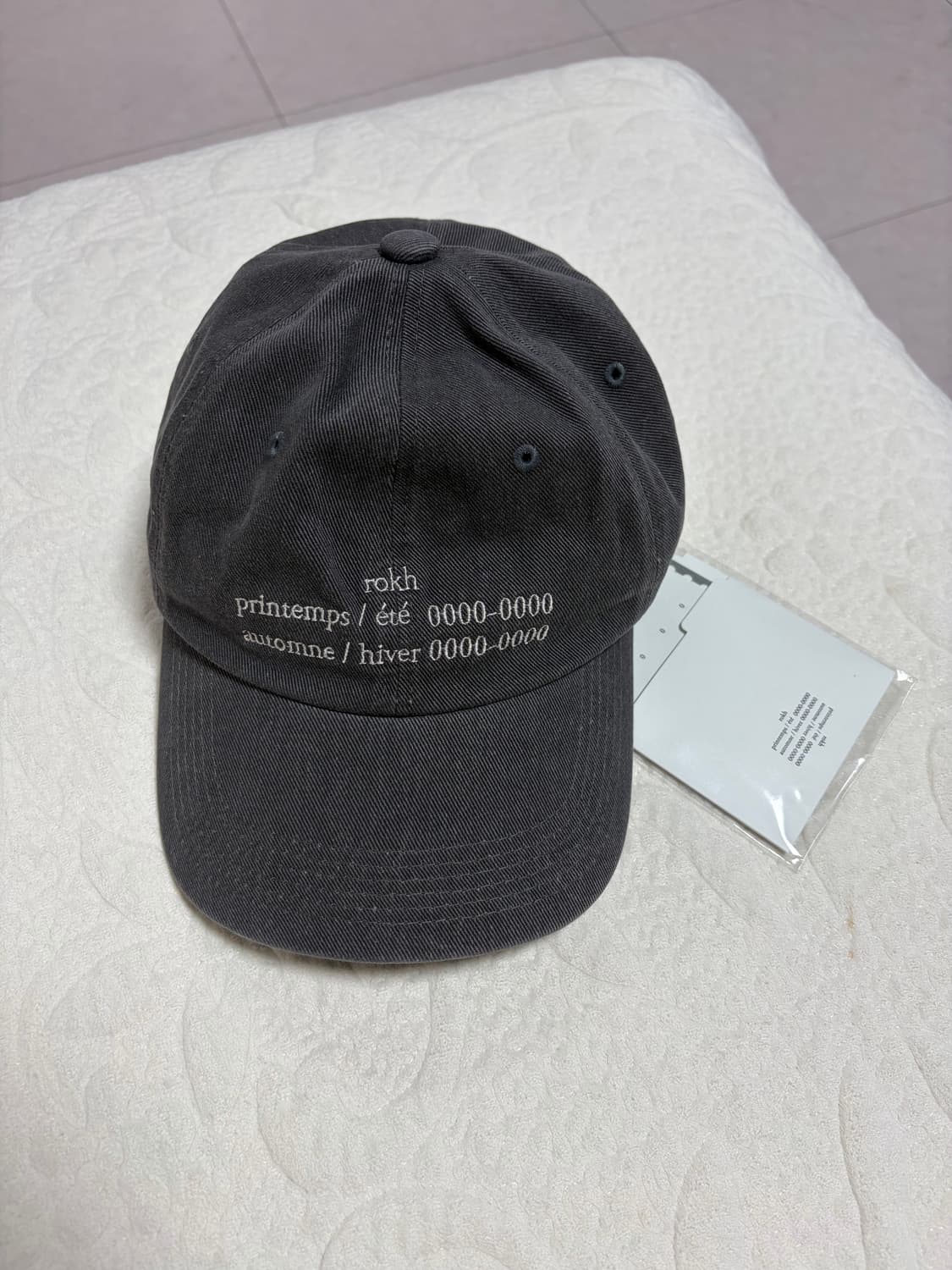 Rokh 0000-0000 basic logo cap (charcoal) 상품이미지2