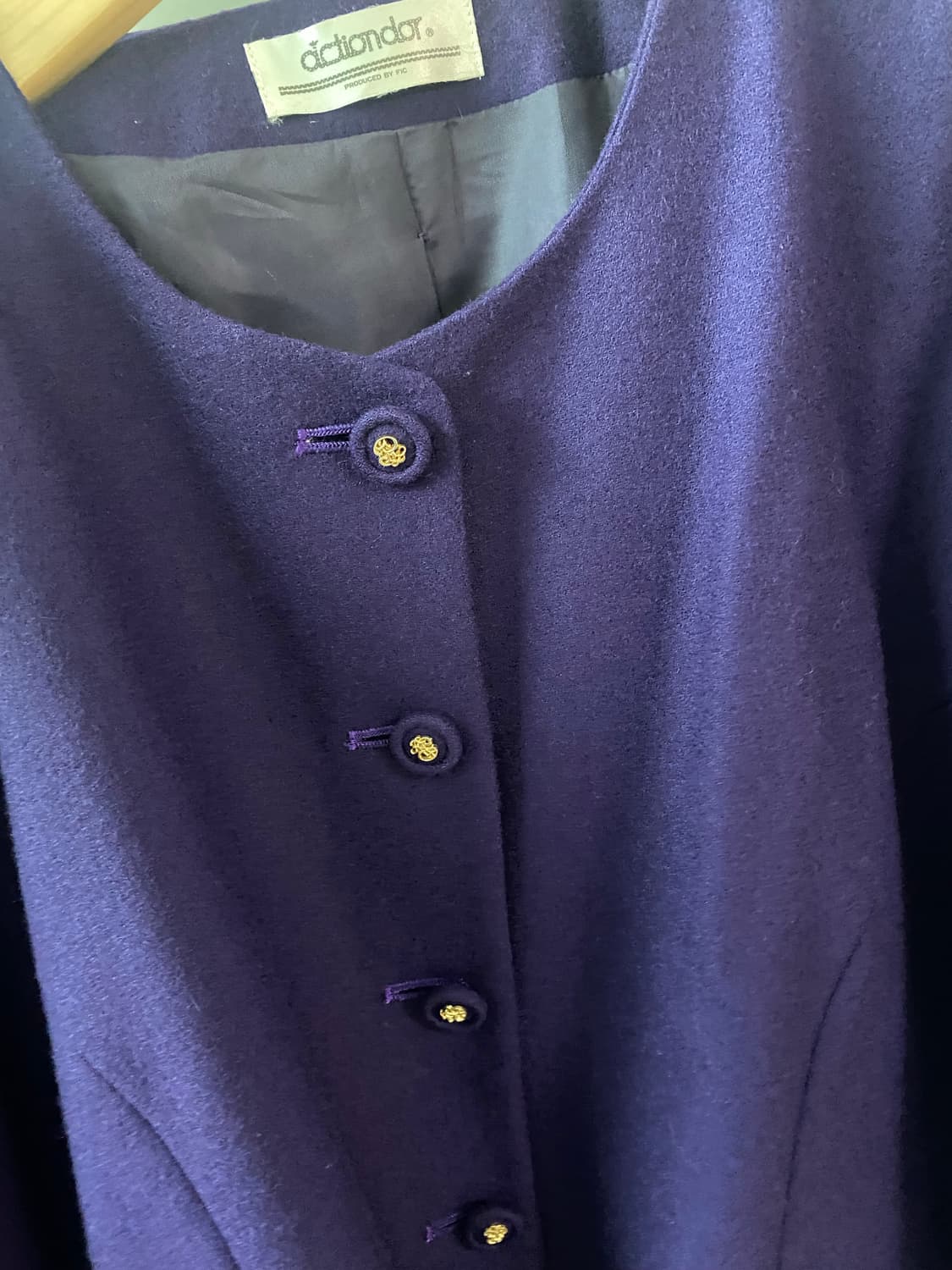 dictiondor 퍼플 울 금장 버튼 자켓 상품이미지7