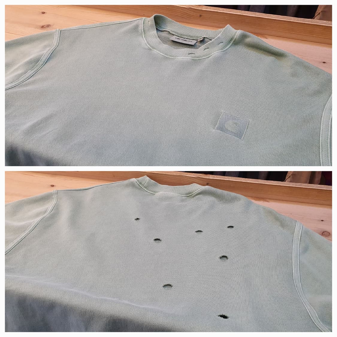 100/77.칼하트 펀칭 맨투맨(공용) 상품이미지4