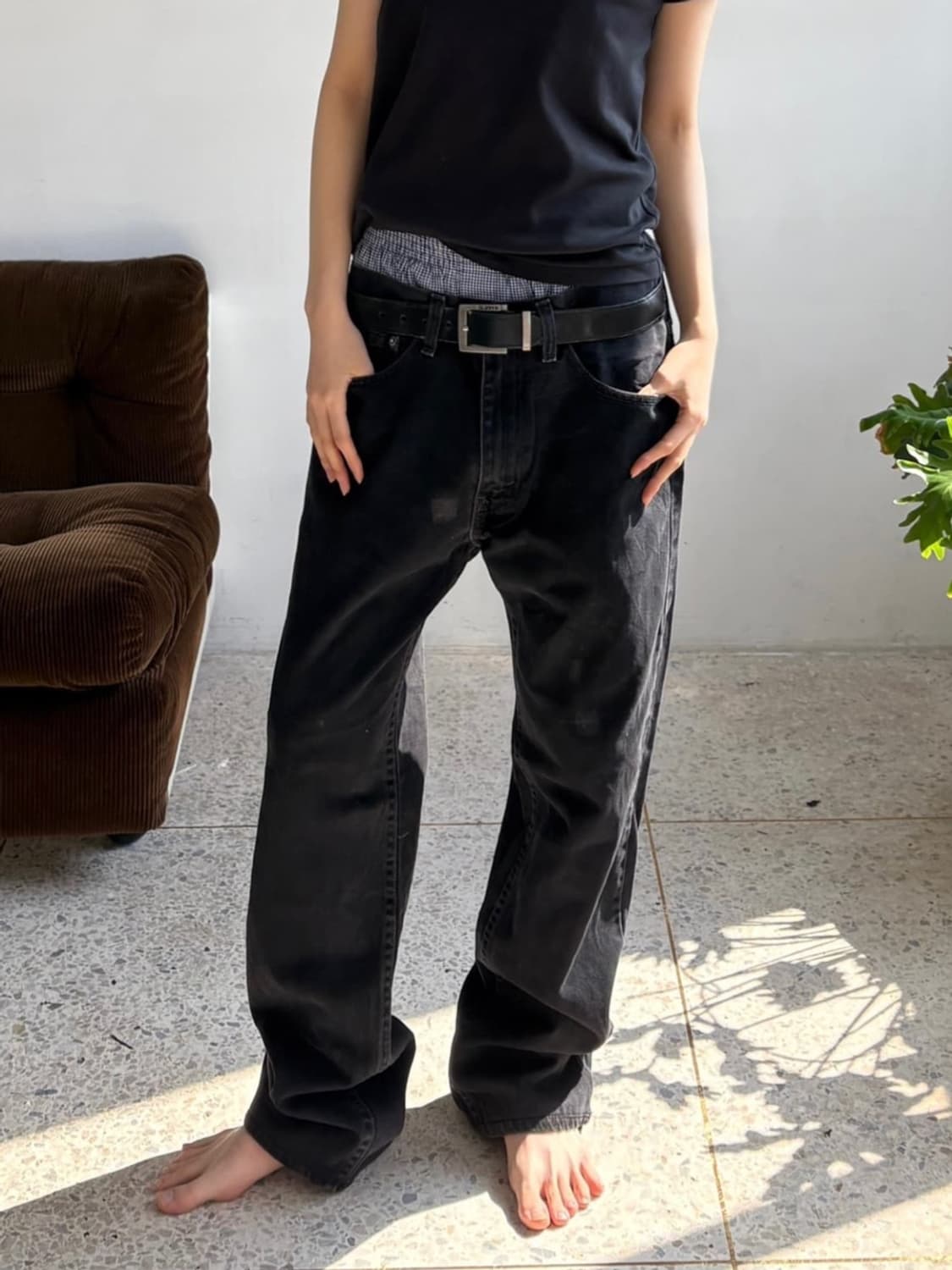 빈티지 리바이스 505 흑청 상품이미지4