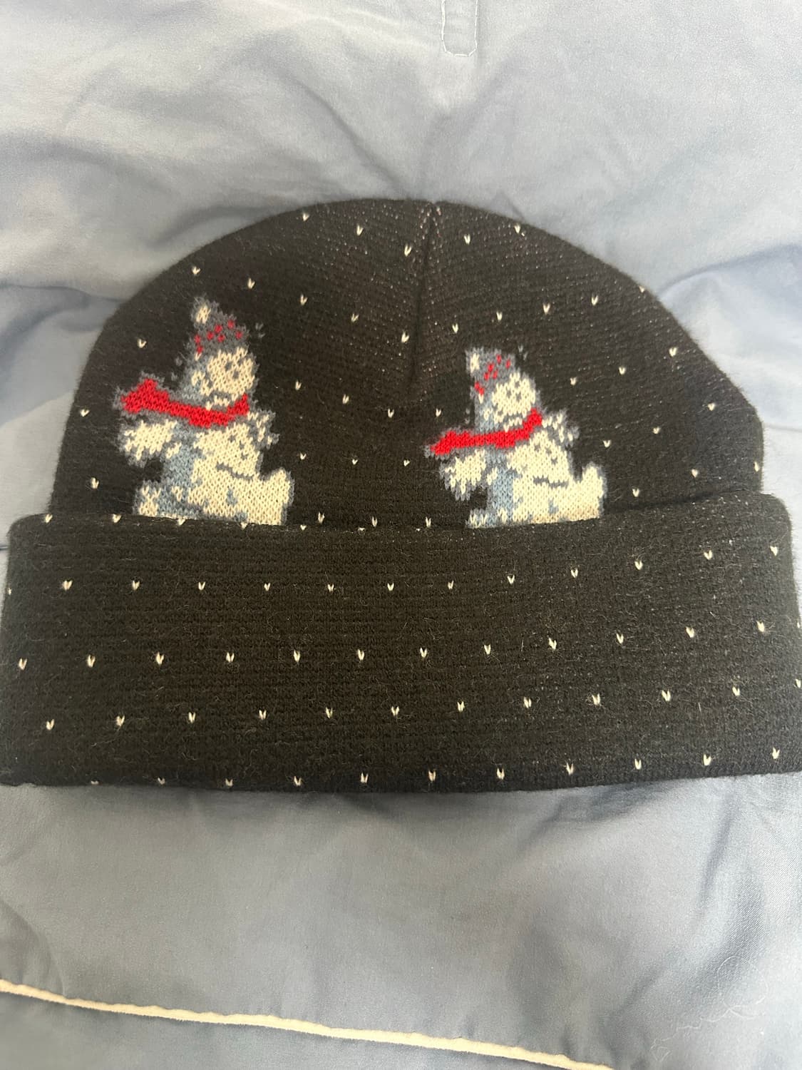 Supreme Snowman Beanie Black 슈프림 비니 상품이미지2