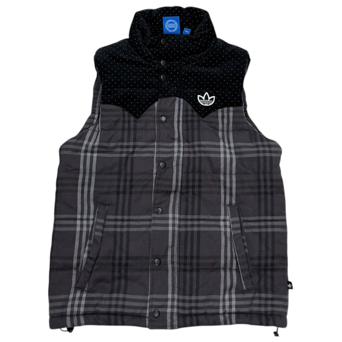 아디다스 빈티지 도트 땡땡이 체크패턴 베스트 조끼 XS 85 상품이미지1
