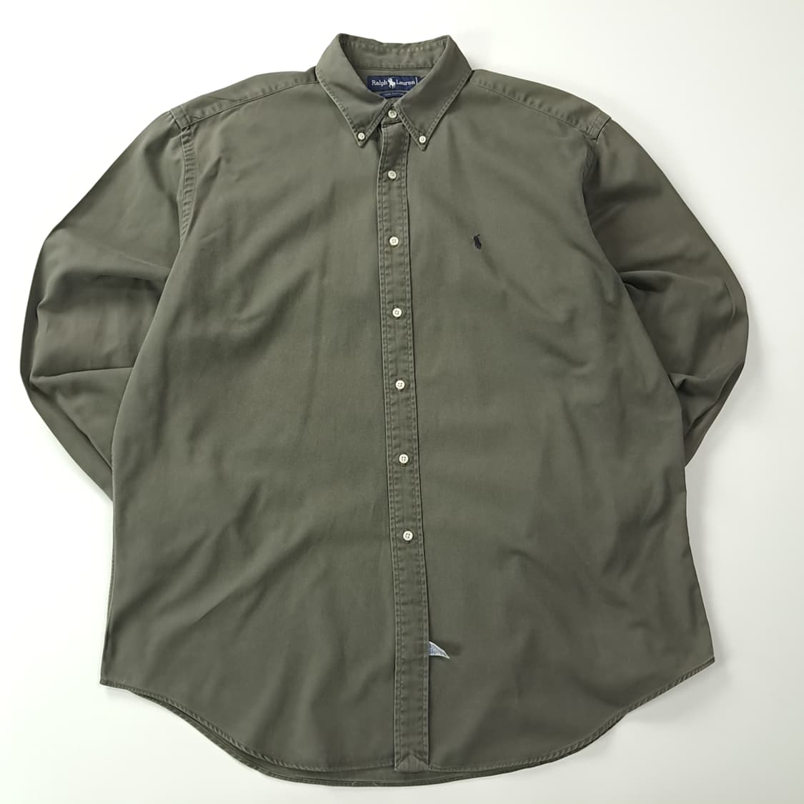CK527 XL 폴로 90s 버튼다운 워시드 올리브그린 셔츠 남방 상품이미지1