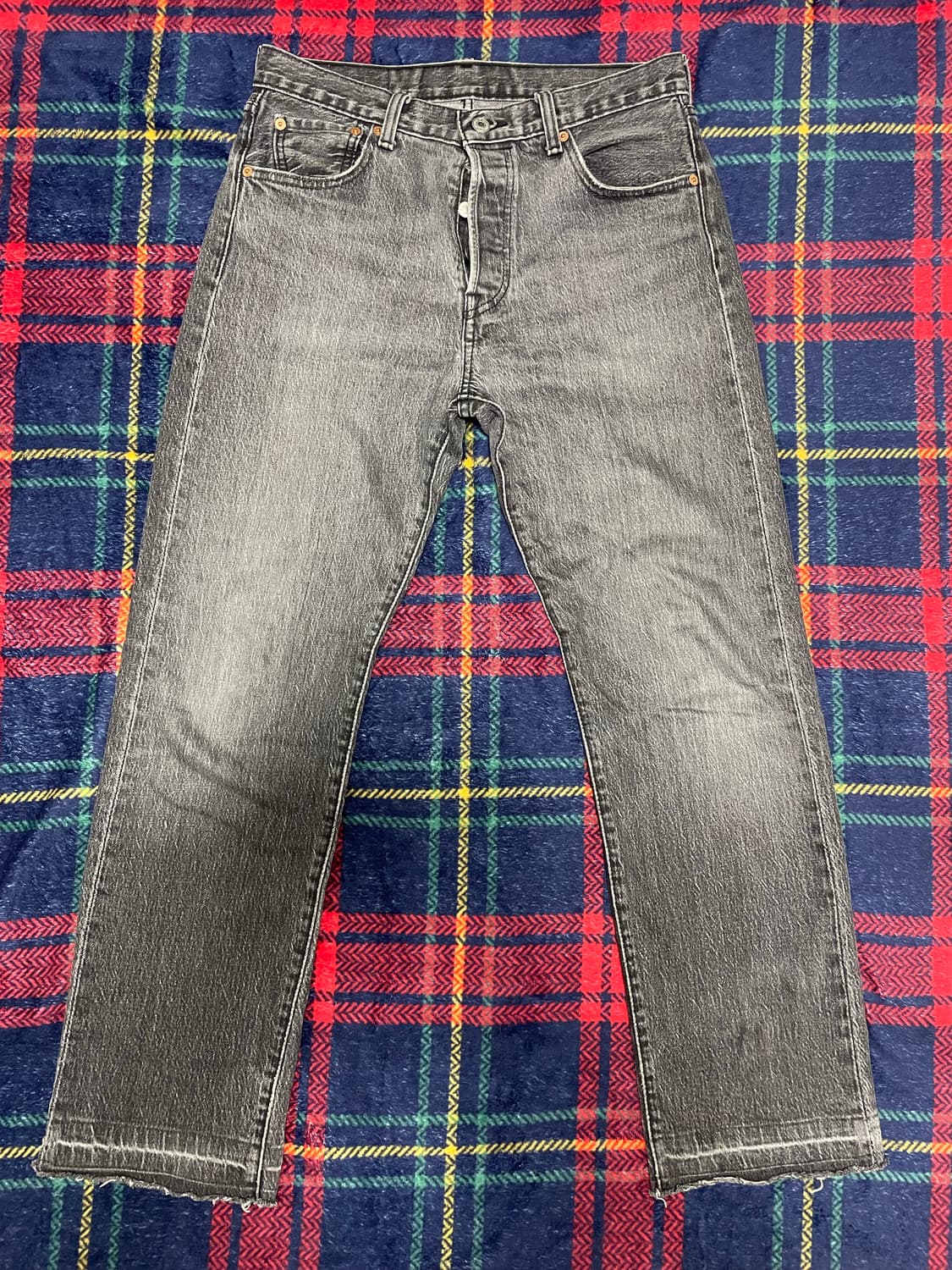 리바이스 501 흑청 워싱진 상품이미지1