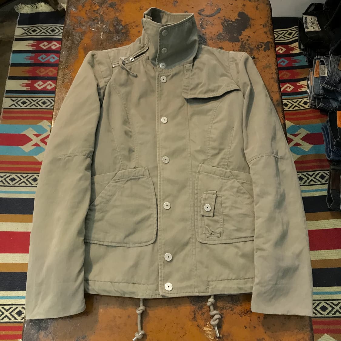 디젤 그레이카키 지퍼 디테일 야상 점퍼 여성 55 66 사이즈  상품이미지1