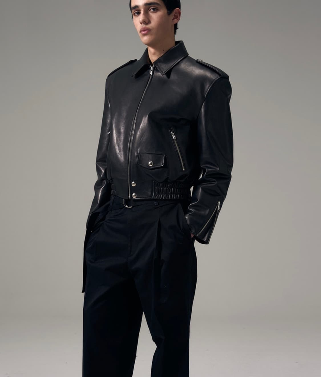 [구매] 노이스 클래식 램스킨 블루종 레더 자켓 L 상품이미지1