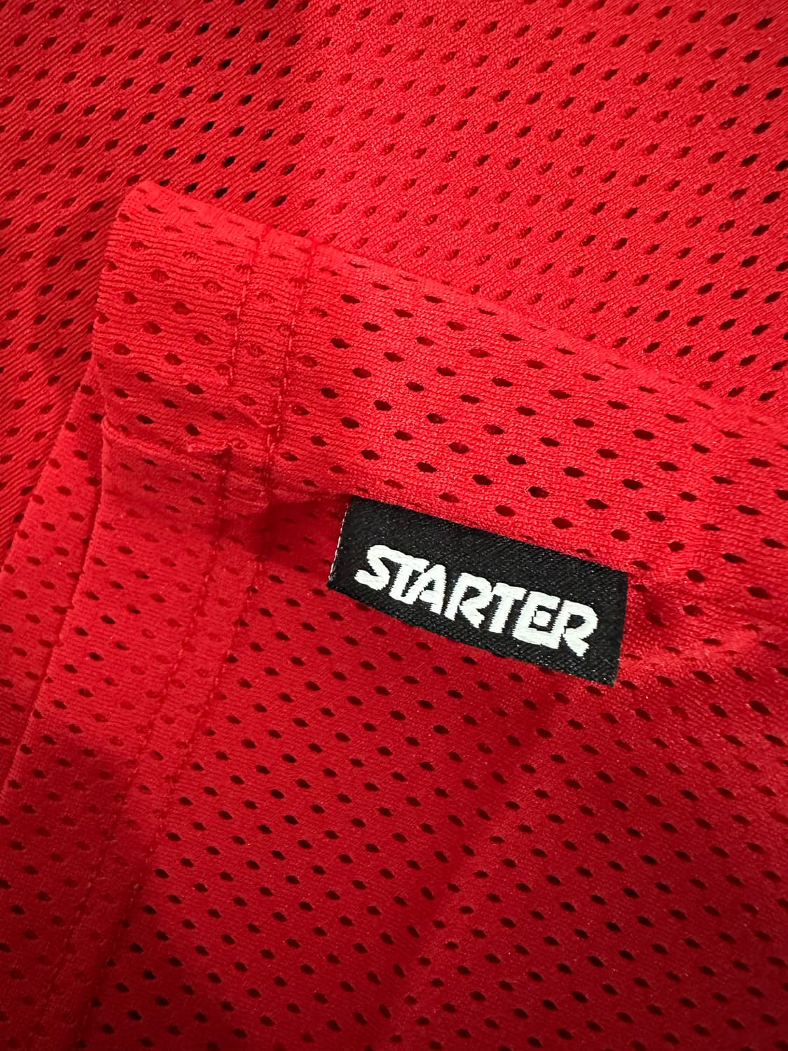 스타터 Starter 90s 빨간색 메쉬 반팔 티셔츠 L 새제품 상품이미지5