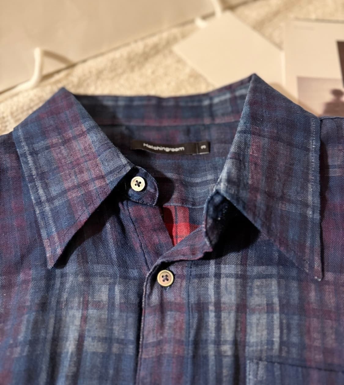 2) 해칭룸 셔츠 Archive Shirt / Blue check 상품이미지2