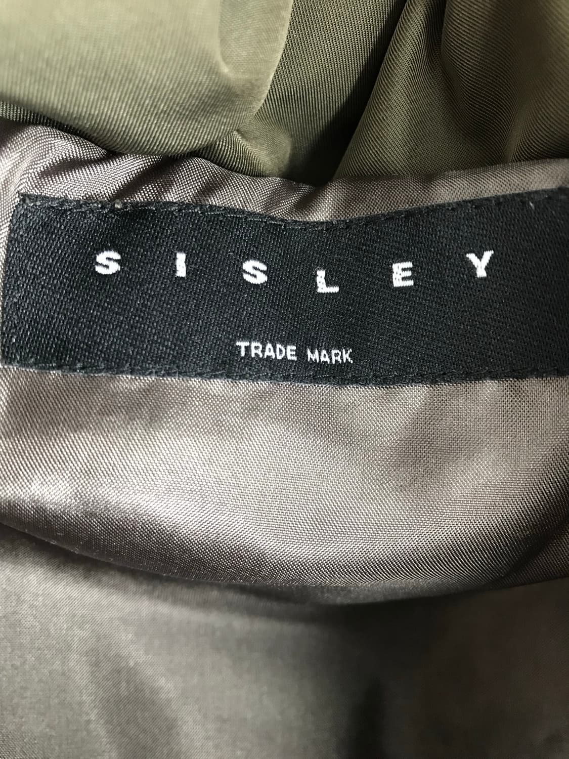 시슬리 구스다운 패딩 거위털패딩 코트 자켓 카키색 상품이미지4