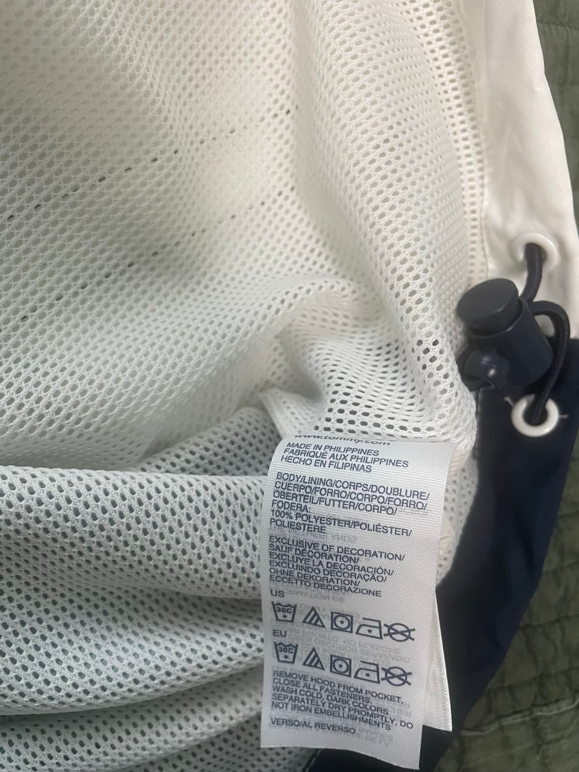 타미힐피거 바람막이 자켓 L 네이비/화이트 상품이미지4